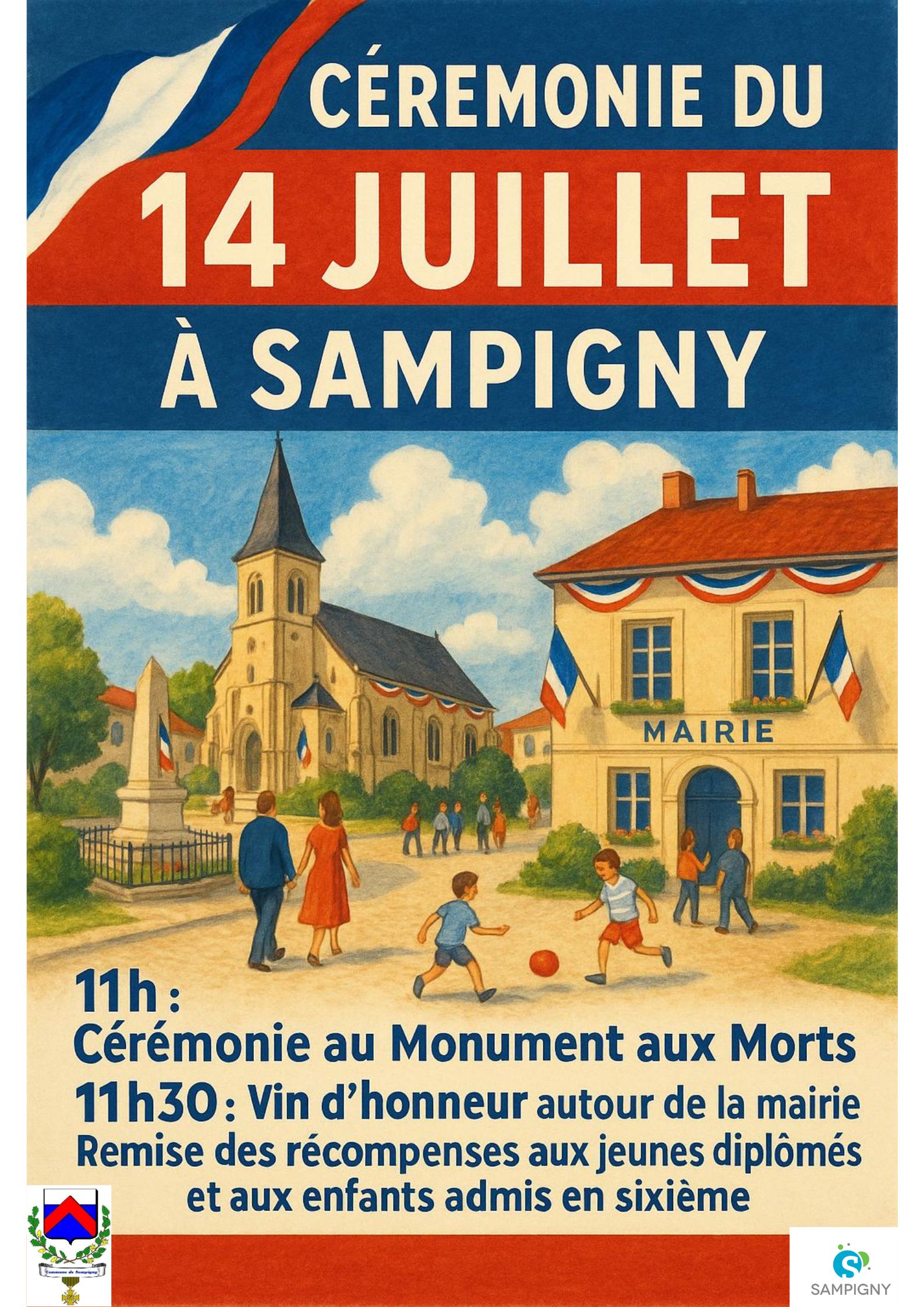Affiche cérémonie 14 juillet 2025